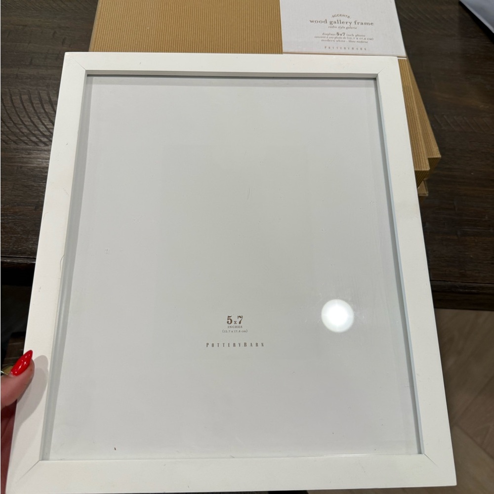 Pottery Barn White 5x7 Picture Frames(5)